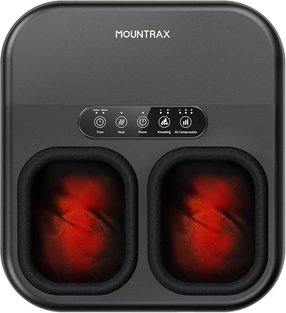 MOUNTRAX Shiatsu Foot Massager with Heat, Deep Kneading Foot Massager for Plantar Fasciitis, Neur... | Amazon (US)
