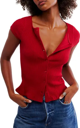 Most Wanted Short Sleeve Cotton Blend Cardigan | Nordstrom