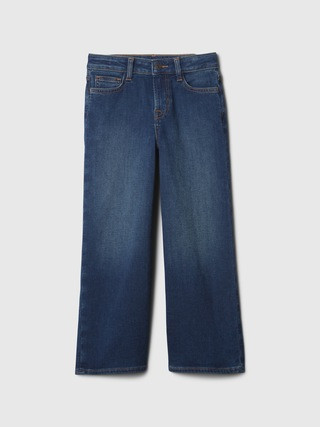 Kids High Rise Wide-Leg Ankle Sweatpant Jeans | Gap Factory