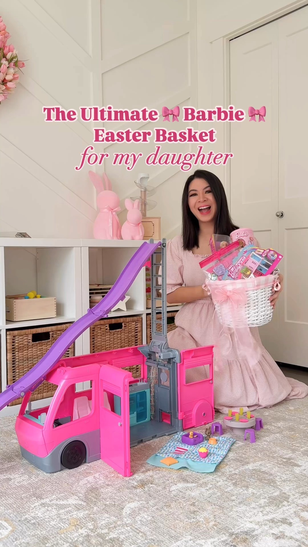 BARBIE THEMED EASTER BASKET! Big sis has been super into @barbie lately so we picked out a ton of awesome toys like the Barbie Dream Camper! Did you also know that you can pick out Barbie World accessories only available at @walmart? My inner child is screaming because Barbie was my favorite toy growing up!

#LTKKids #LTKWatchNow #LTKHome