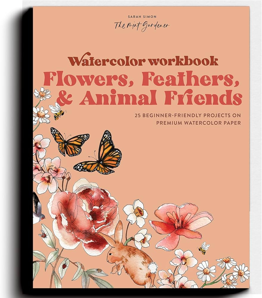 Watercolor Workbook: Flowers, Feathers, and Animal Friends: 25 Beginner-Friendly Projects on Prem... | Amazon (US)
