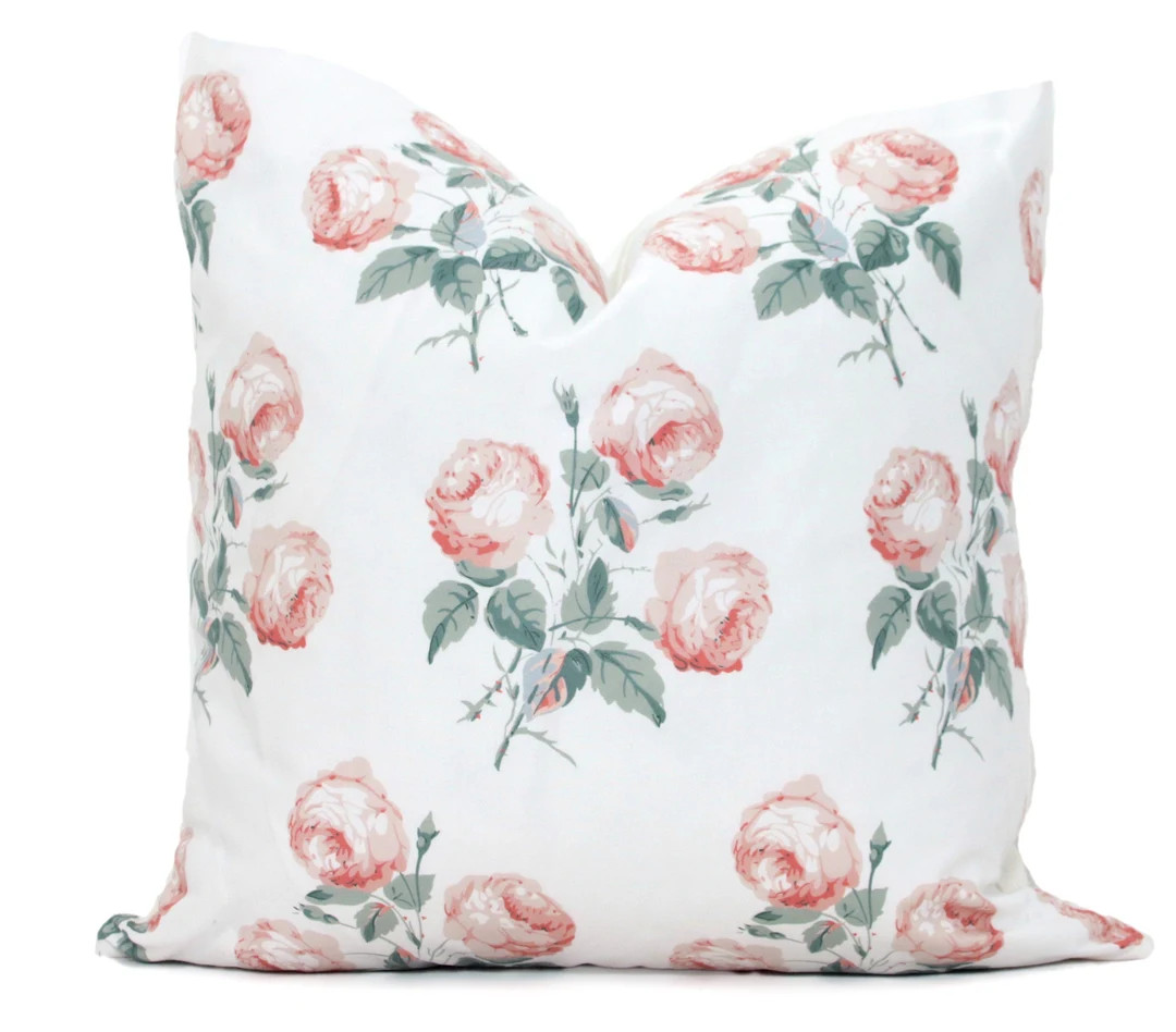 Pink Bowood Decorative Pillow Cover Colefax and Fowler  Pillow cover 18x18 20x20 22x22 24x24 26x2... | Etsy (US)
