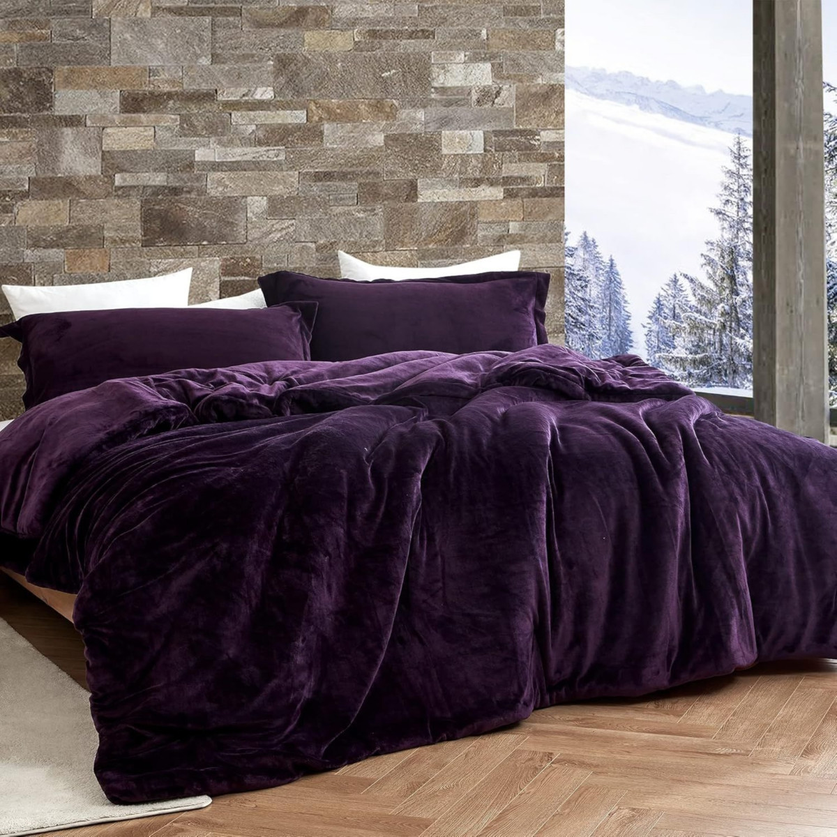 Coma Inducer Oversized Comforter Set - The Original Plush - Midnight Purple , King - Midnight purple | Macy's