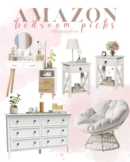 Amazon white bedroom picks! All less than $300. 🥰🛒

| Amazon | home | home decor | furniture | dresser | makeup | mirror | holiday | seasonal | gift guide | sale | 

#LTKhome #LTKsalealert #LTKHoliday