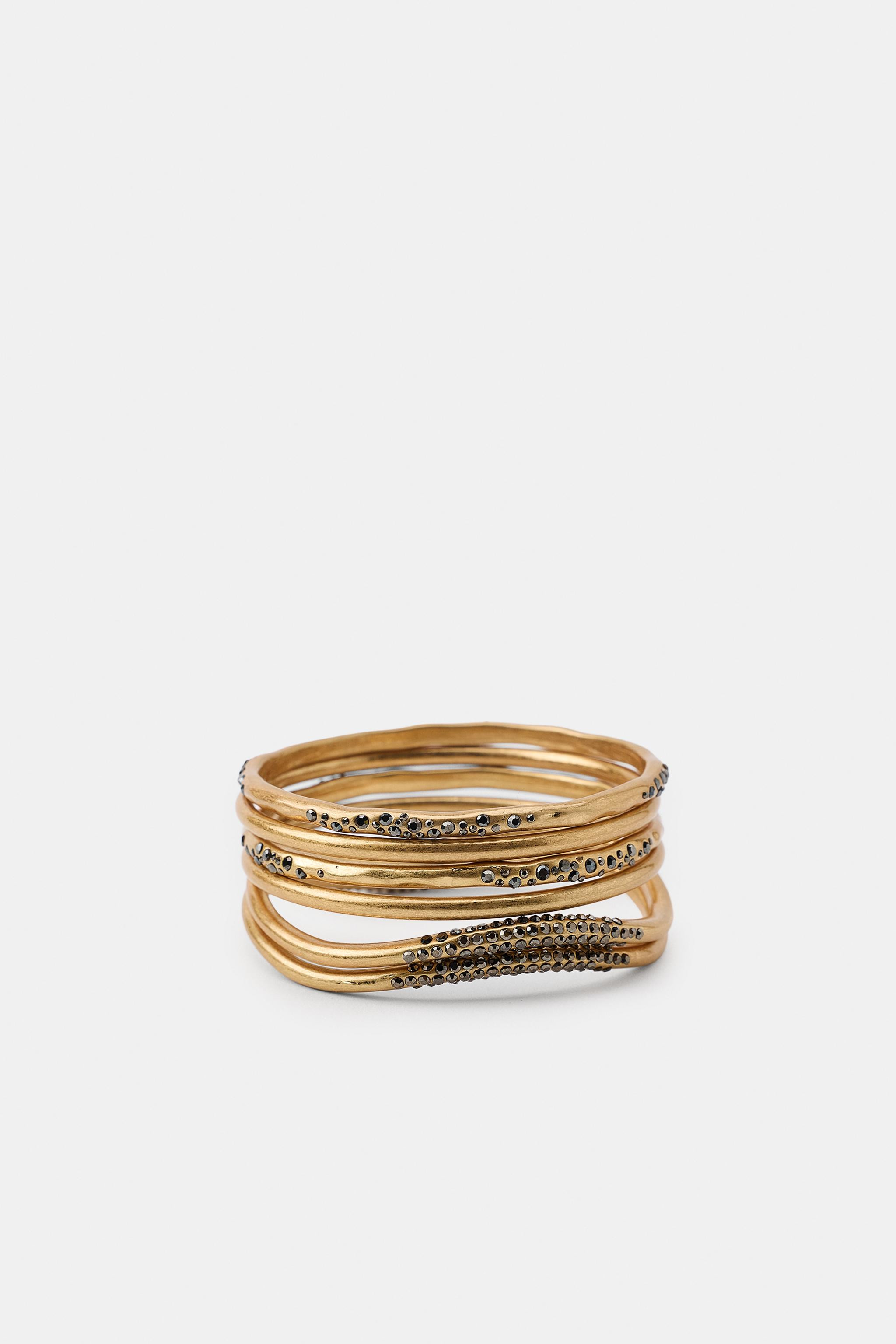SIX-PACK OF RIGID SHINY BRACELETS | Zara US
