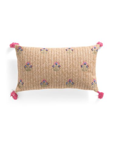 14x24 Outdoor Embroidered Pillow | TJ Maxx
