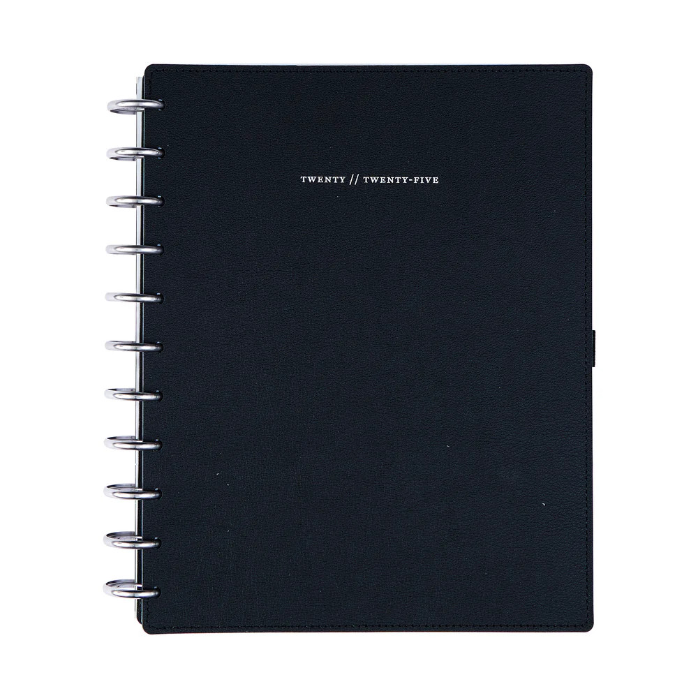 2025 Work + Life Onyx Planner - Big Hourly Layout - 12 Months | Happy Planner