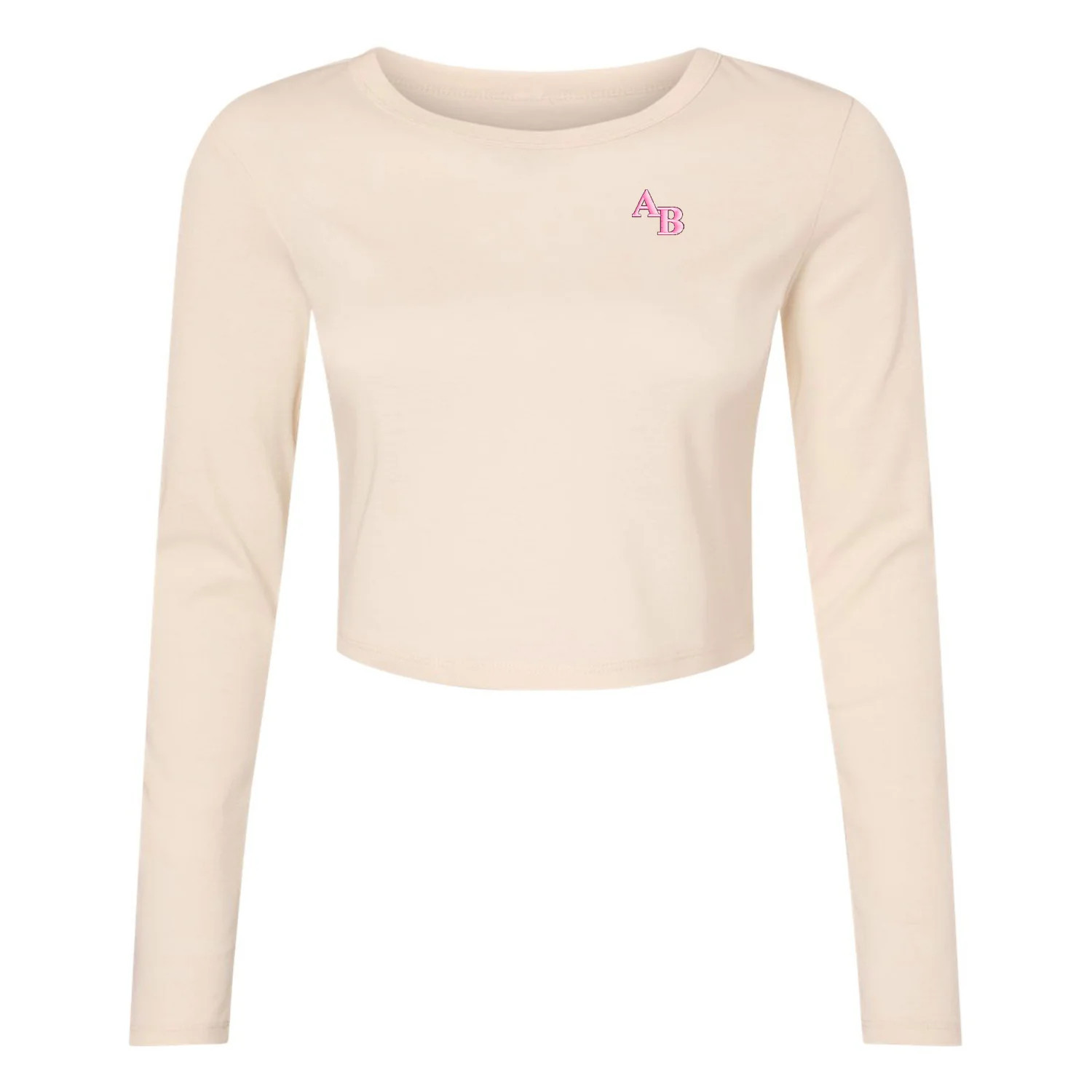 Monogrammed Long Sleeve Baby Tee | United Monograms