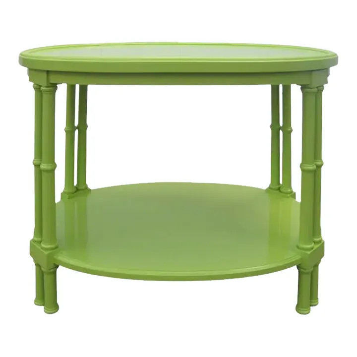 1970s Lime Green Side Table After t.h. Robsjohn Gibbings | Chairish