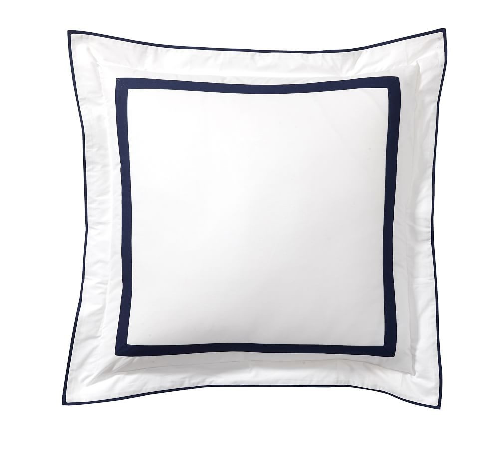 Morgan Banded 400-Thread-Count Organic Percale Shams | Pottery Barn (US)