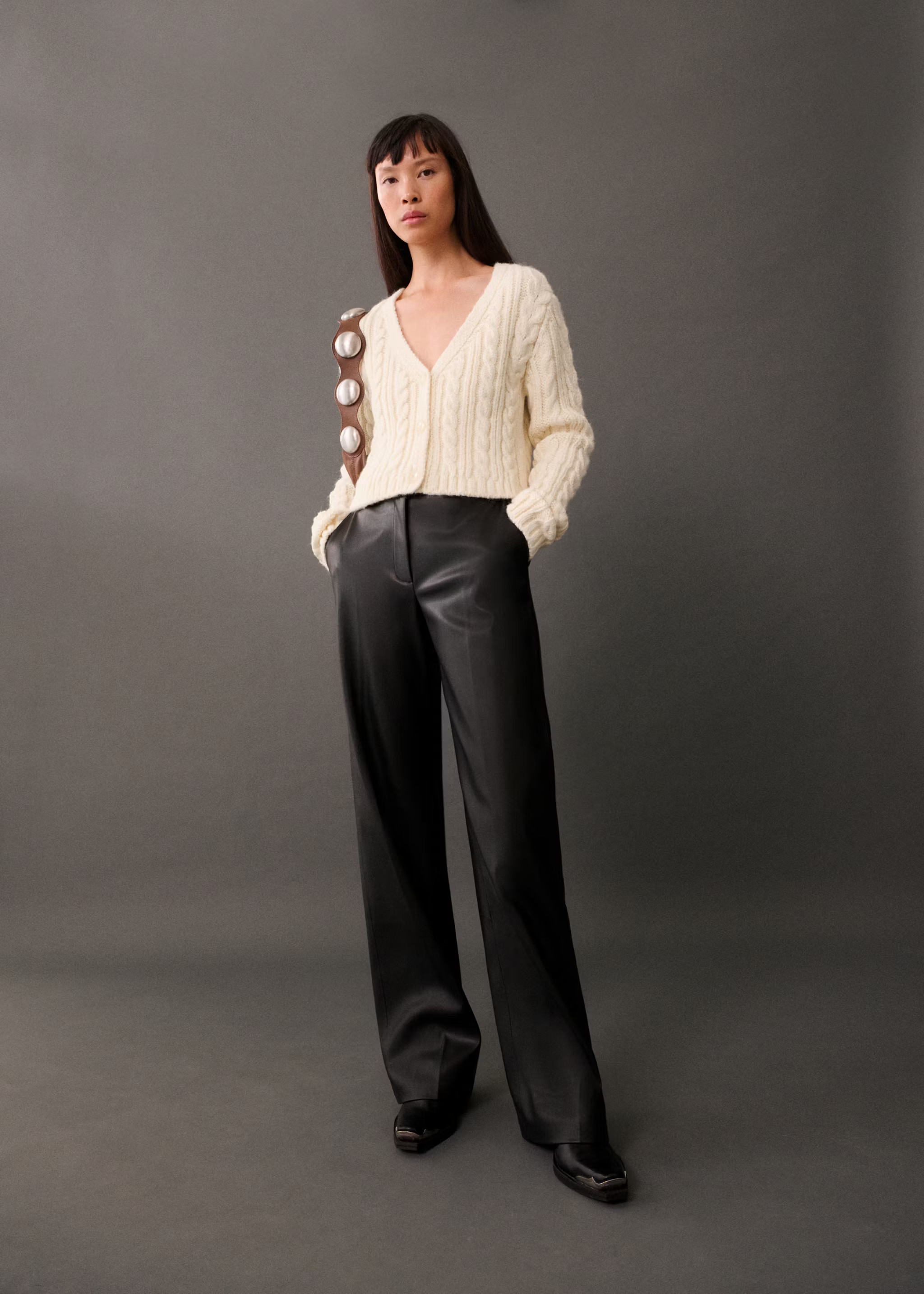 Buttoned knit braided cardigan | Mango (US/MX/AU)
