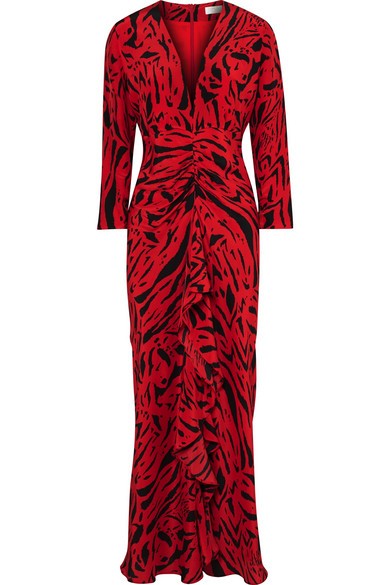Adriana animal-print silk maxi dress | NET-A-PORTER (US)