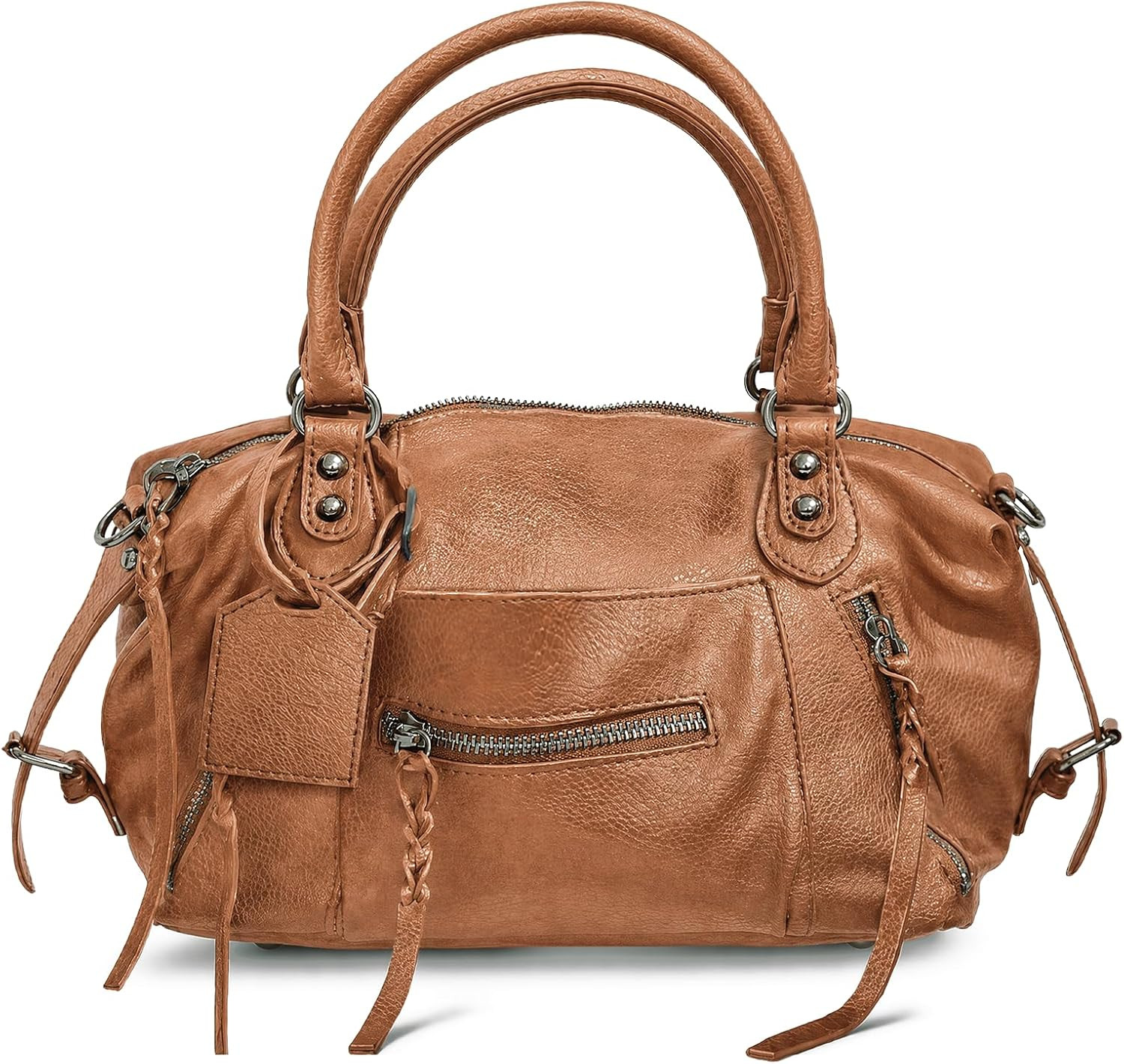 Babysun Mini City Bags Vegan Leather Tote Bag (8L) PU Hobo Bags for Women Small Shoulder Crossbody Handbag | Amazon (US)