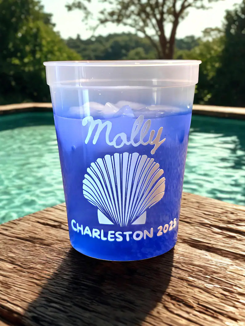 Custom Beach Bachelorette Cups | Personalized Vacation Party Favors (16 Oz.) - Etsy | Etsy (Global)