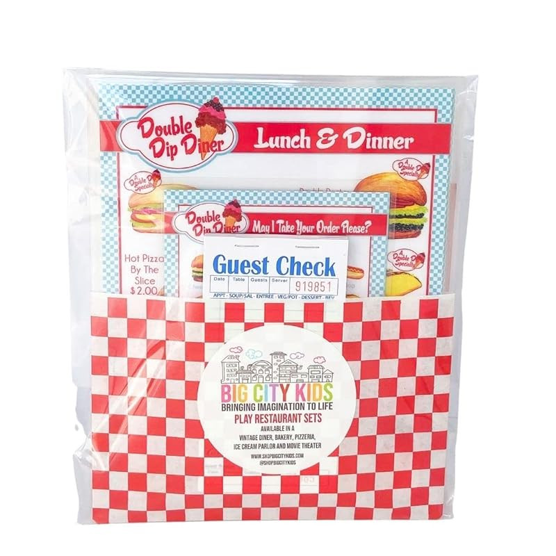 Pretend Play Restaurant Menu/Diner Set (RED/BLUE) | Amazon (US)
