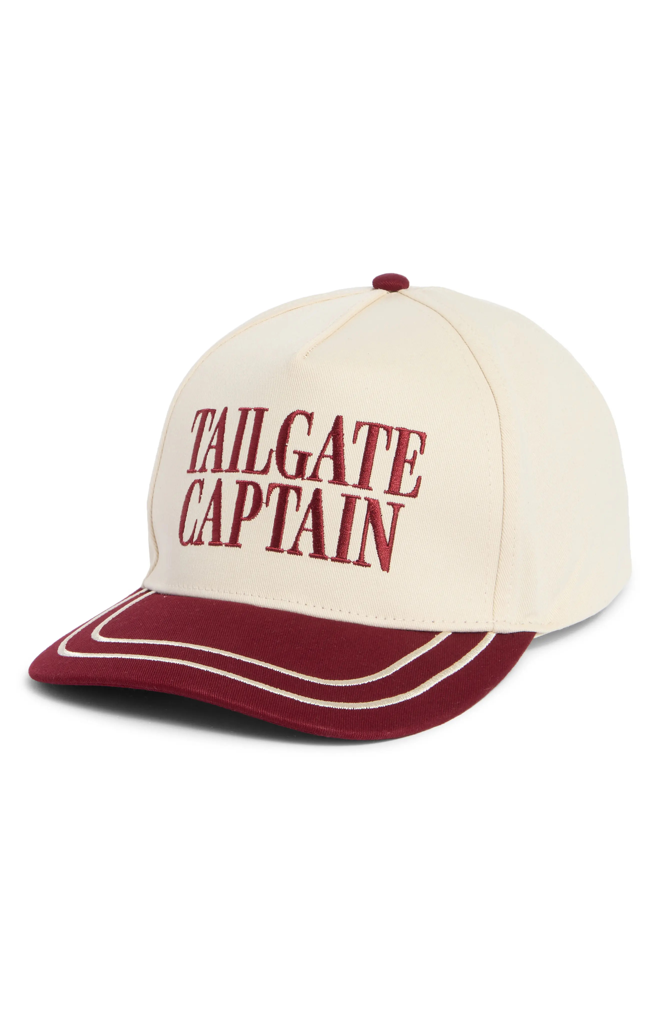 David & Young Tailgate Captain Snapback Cap in Maroon at Nordstrom Rack | Nordstrom Rack