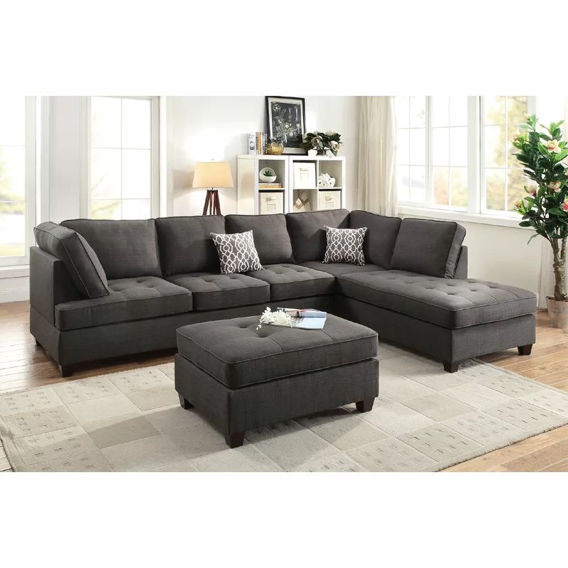 118" Wide Reversible Sofa & Chaise | Wayfair North America