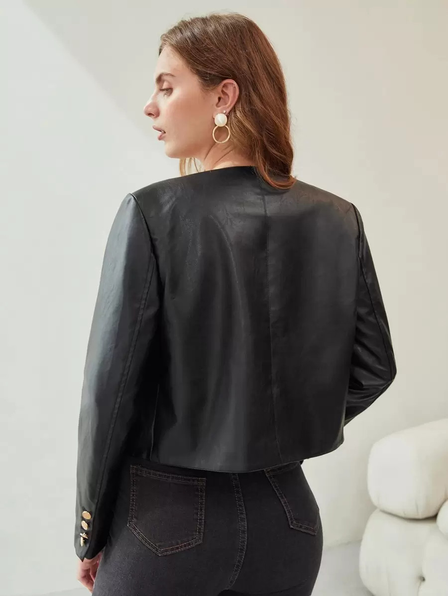 MOTF PREMIUM PU LEATHER BOXY CROPPED JACKET
   
      SKU: sw2205306527562523
          (5 Review... | SHEIN