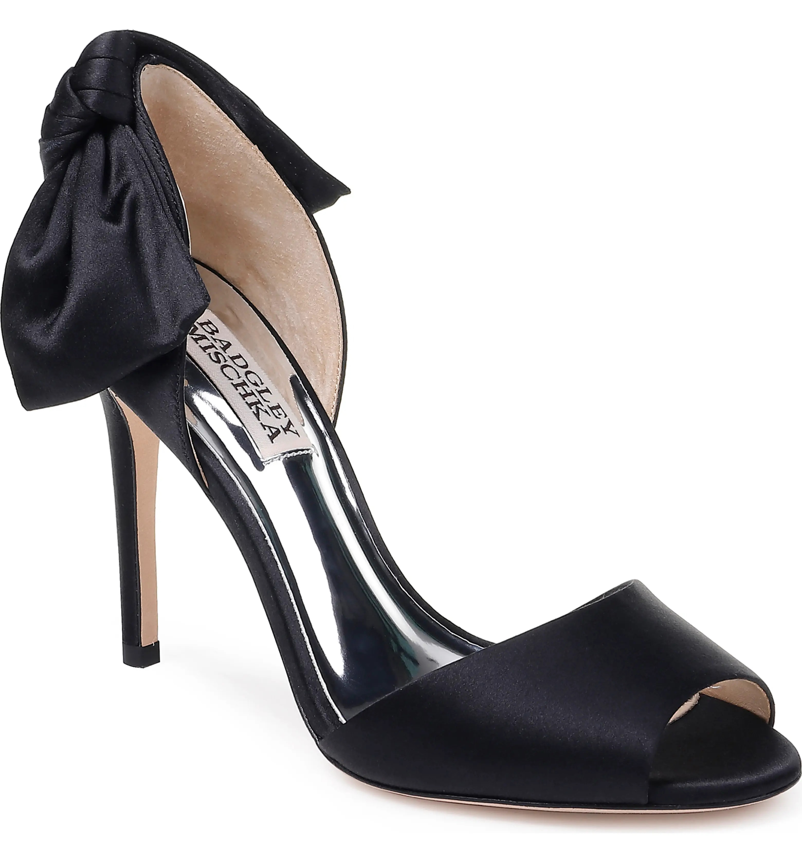 Badgley Mischka Eugenie Bow d'Orsay Peep Toe Pump | Nordstrom