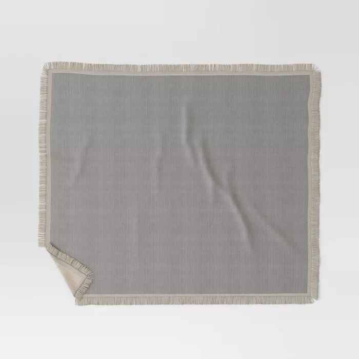 Fringed Outdoor Throw Blanket - Threshold™ designed with Studio McGee | Target