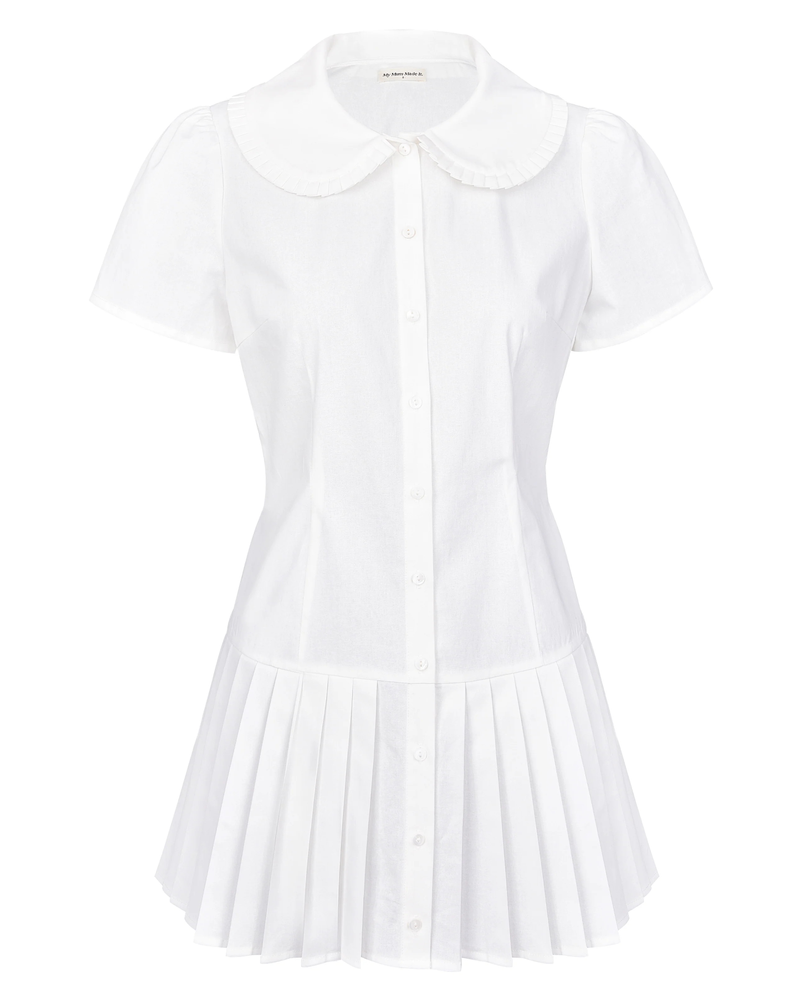 Short Sleeve Pleat Shirt Dress | My Mum Made It