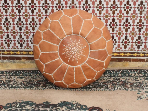 50% OFF, Brown Pouf, Moroccan pouf, Berber pouf, ottoman pouf, Moroccan ottoman, leather pouf,pou... | Etsy (US)