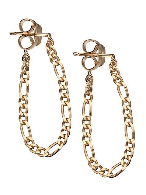 Gala 14K Goldplated Chain Hoop Earrings | Saks Fifth Avenue