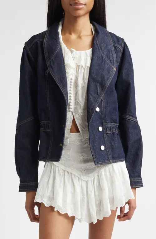 Isabel Marant Dolie Denim Jacket in Blue at Nordstrom, Size 38 | Nordstrom