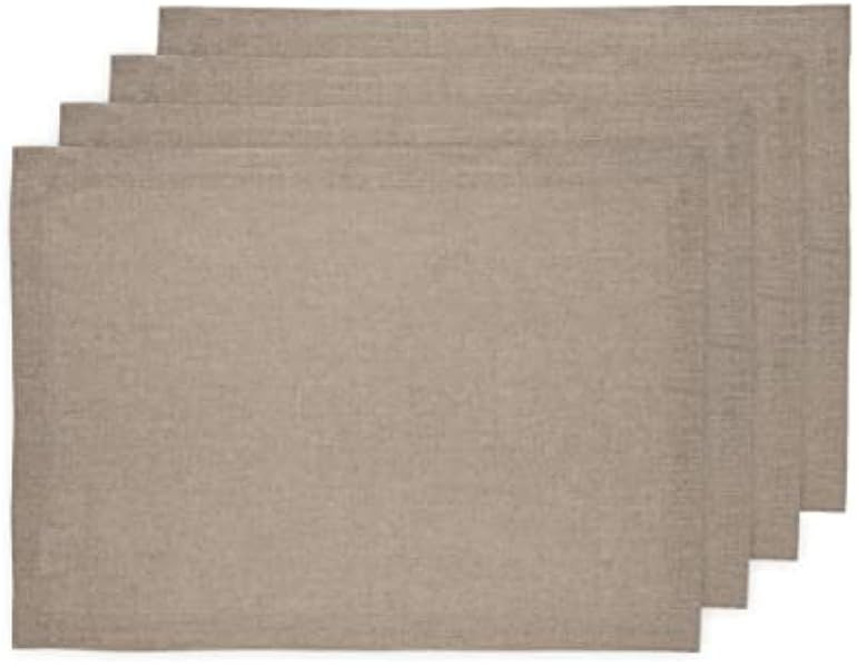 Amazon.com: Solino Home Linen Placemats 14 x 19 Inch – Natural, 100% Pure Linen Fabric Placemat... | Amazon (US)
