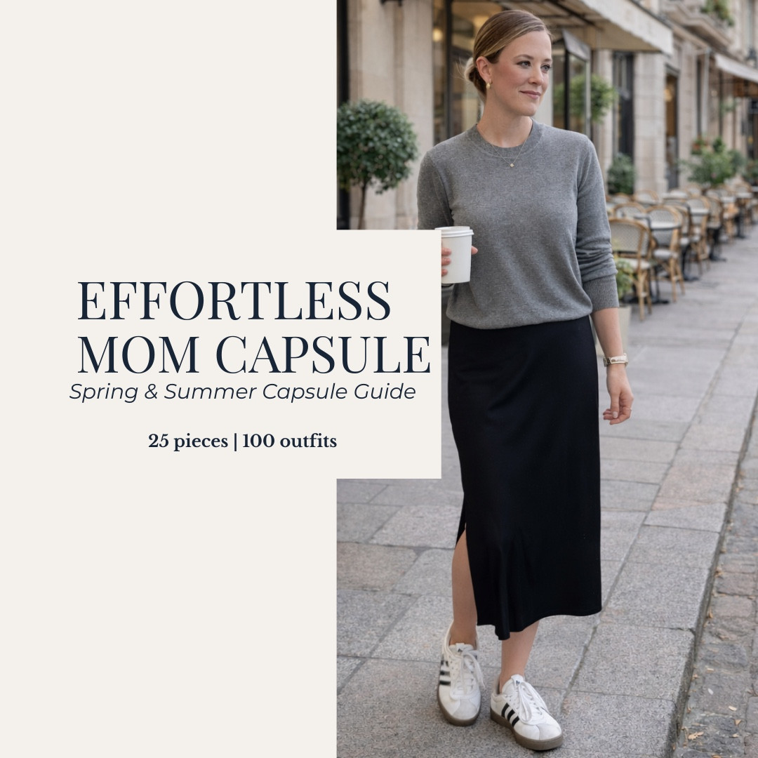 put together a 25 piece spring & summer capsule wardrobe for moms that creates 100+ simple outfits for real life — school drop-offs, errands, playdates, and everyday life.

This guide is designed to help you start with what you already own, fill the gaps thoughtfully, and build a closet where everything works together.

Inside the capsule you’ll find:
• neutral wardrobe staples
• mix-and-match outfit formulas
• everyday mom outfits that are easy to repeat
• simple styling ideas that make getting dressed quick

If your closet feels full but outfits still feel hard, this capsule helps simplify everything.

#LTKootd #LTKSaleAlert #LTKmomlife