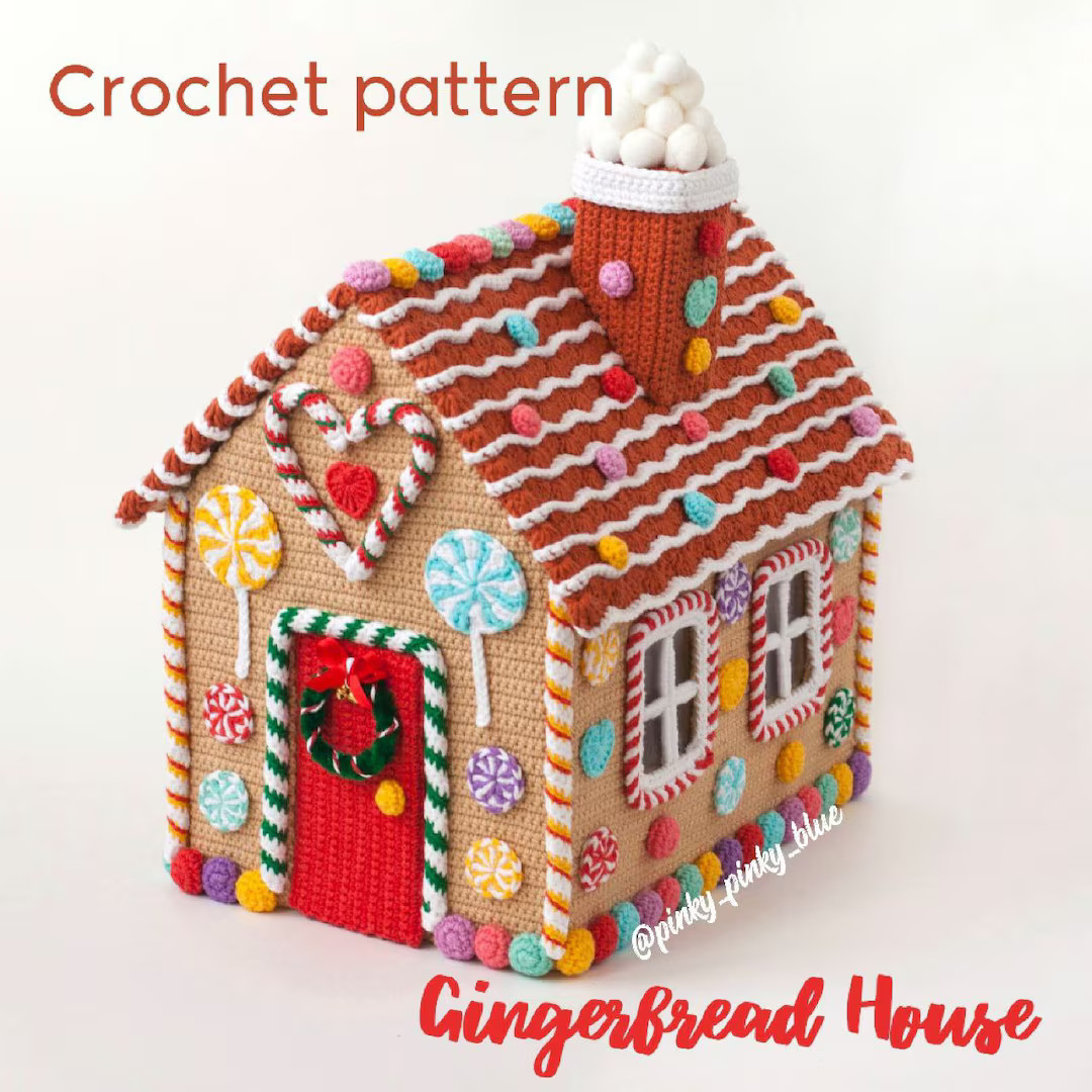 Gingerbread House Crochet Pattern - Etsy | Etsy (US)