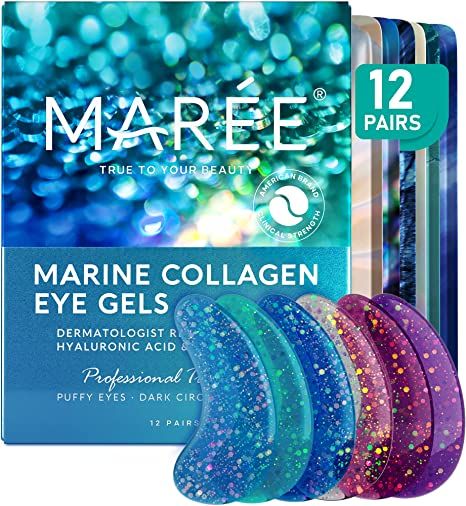 Amazon.com: Maree Eye Gels - Pearl Eye Masks that Reduce Wrinkles, Puffy Eyes, Dark Circles, Eye ... | Amazon (US)