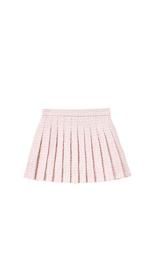 Kids Bow Boucle Skirt in Pink | Revolve Clothing (Global)