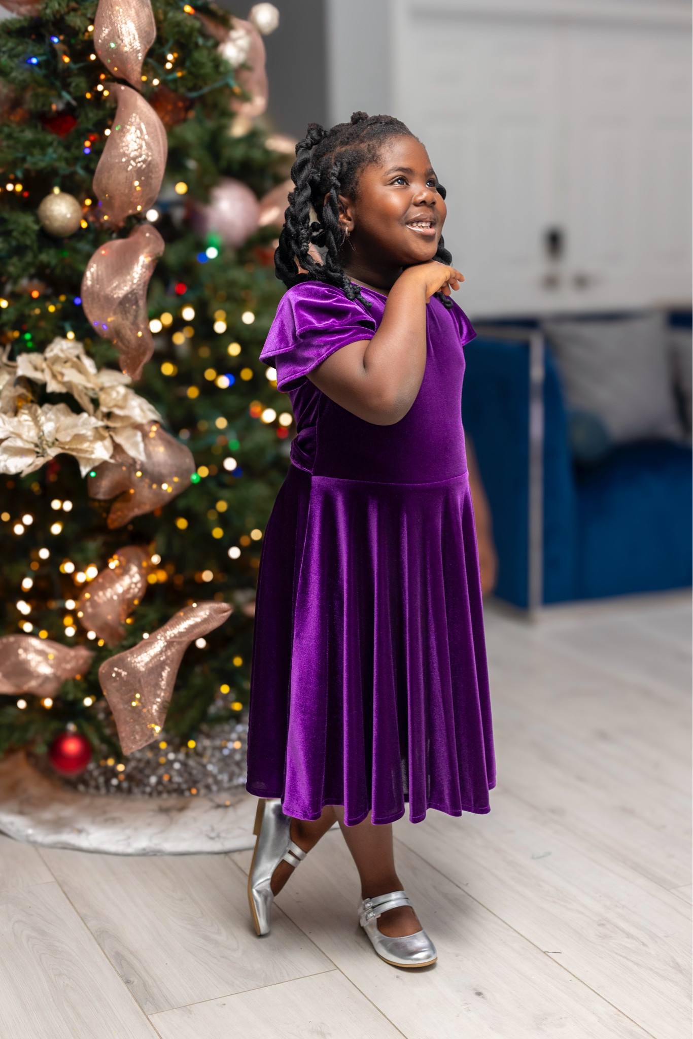 Your little one will surely look cute in this purple velvet dress! It's not only pretty but comfy too because the fabric is stretchable! One of our favorites from Florence Eisman.
#kidsfashion #trendydresses #giftsforkids #holidayoutfit

#LTKkids #LTKHoliday #LTKGiftGuide