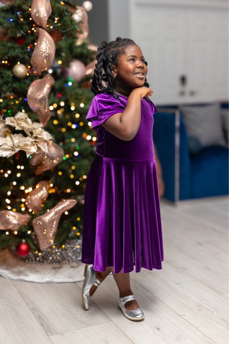 Your little one will surely look cute in this purple velvet dress! It's not only pretty but comfy too because the fabric is stretchable! One of our favorites from Florence Eisman.
#kidsfashion #trendydresses #giftsforkids #holidayoutfit

#LTKkids #LTKHoliday #LTKGiftGuide
