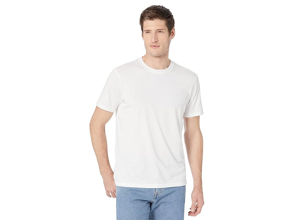 Prana prAna(r) Crew T-Shirt Standard Fit Men's Clothing White : LG, Cotton/Polyester | Zappos