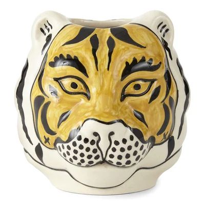 Distant Lands 5" Handpainted Tiger Accent Vase | JCPenney