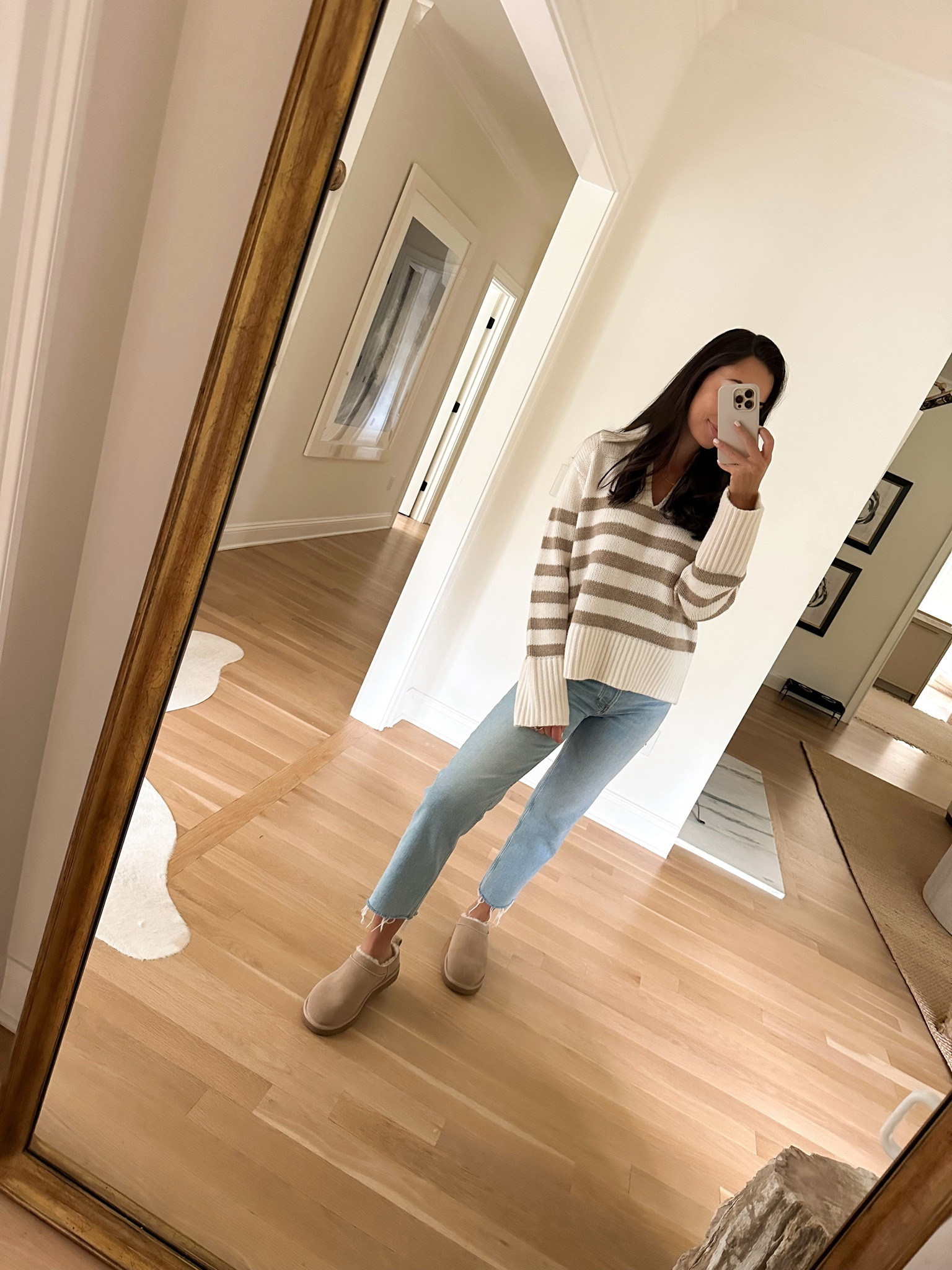 Best sweater! Stripe sweater, denim jeans, fall outfit. 

#LTKStyleTip #LTKShoeCrush #LTKSeasonal