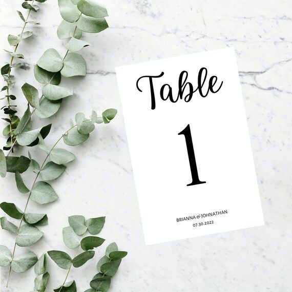 Wedding Table Number Template | Wedding Templates | Wedding Tables Numbers |  Wedding Seating | W... | Etsy (CAD)