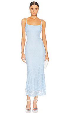 Bardot Adoni Mesh Midi Dress in Cornflower from Revolve.com | Revolve Clothing (Global)
