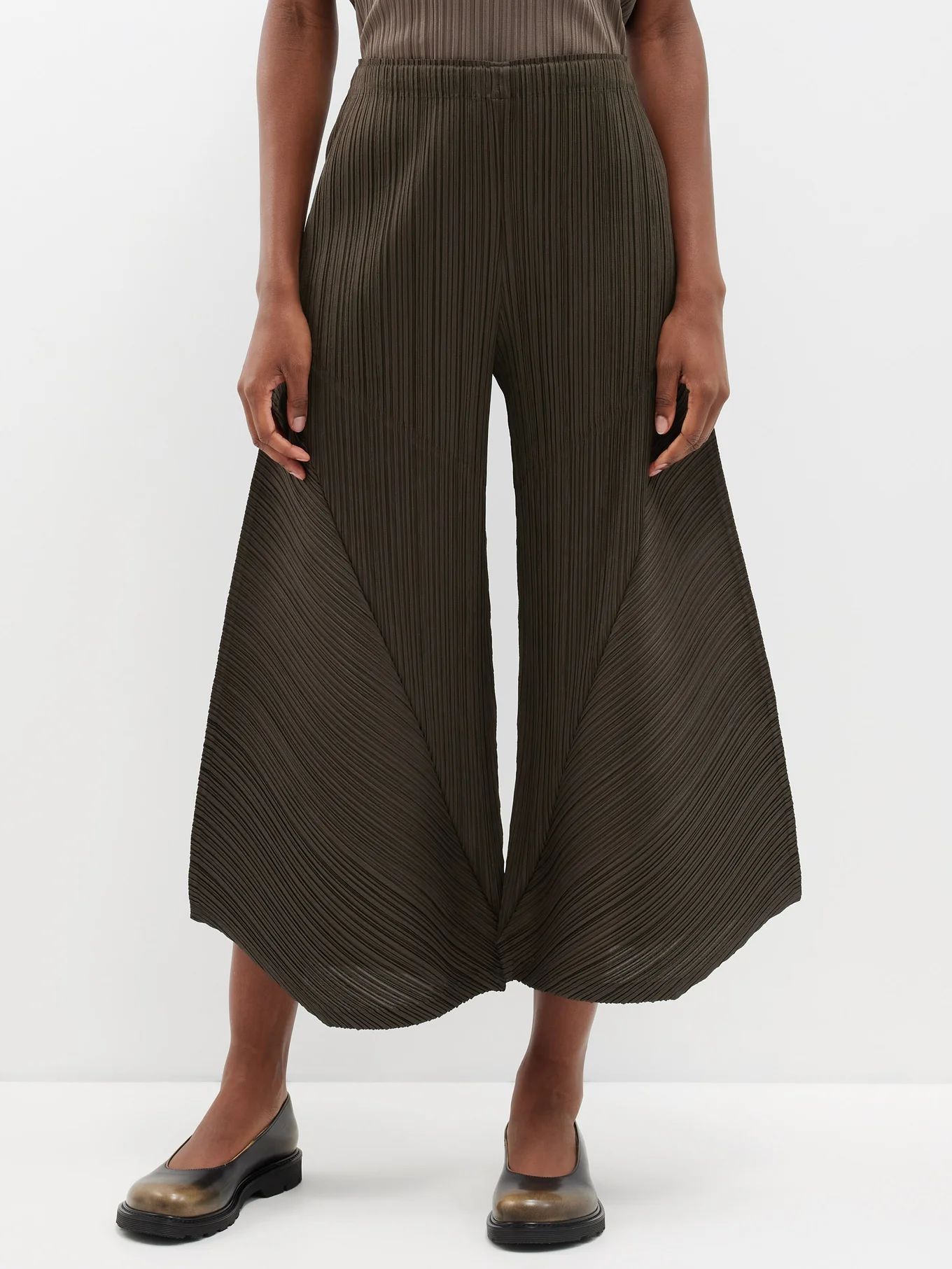 Technical-pleated wide-leg trousers | Pleats Please Issey Miyake | Matches (US)