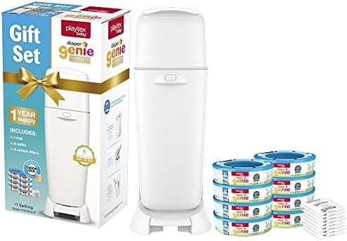 Playtex Diaper Genie Baby Registry Set, Includes 1 Diaper Genie Complete Diaper Pail, 8 Diaper Ge... | Amazon (US)