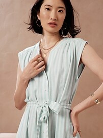 Linen-Blend Shirtdress | Banana Republic Factory