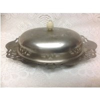 Vintage Silver Plate Covered Butter Dish By Benedict Non Tarnish Plate | Etsy (US)