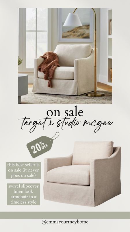 This gorgeous target x studio McGee armchair is on sale right now - it never goes on sale. Great time to get it. Such a timeless style  

#LTKsalealert #LTKhome #LTKSeasonal