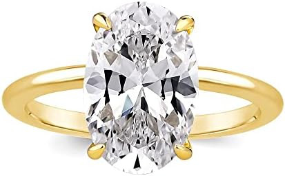 3.5 Carat Elongated Oval Cut Engagement Ring for Women,925 Sterling Silver Solitaire Promise Ring | Amazon (US)