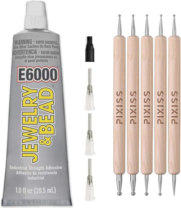 E6000 Adhesive Rhinestones Glue for Crafts, DIY Projects, Makeup, Shoes & Jewelry Making - Clear ... | Amazon (US)