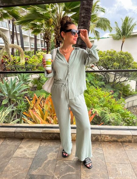 This casual linen set for the beach, summer, pool or anything else is SO soft! Size small! #vacationstyle #amazonfinds 

#LTKtravel #LTKstyletip #LTKbeauty