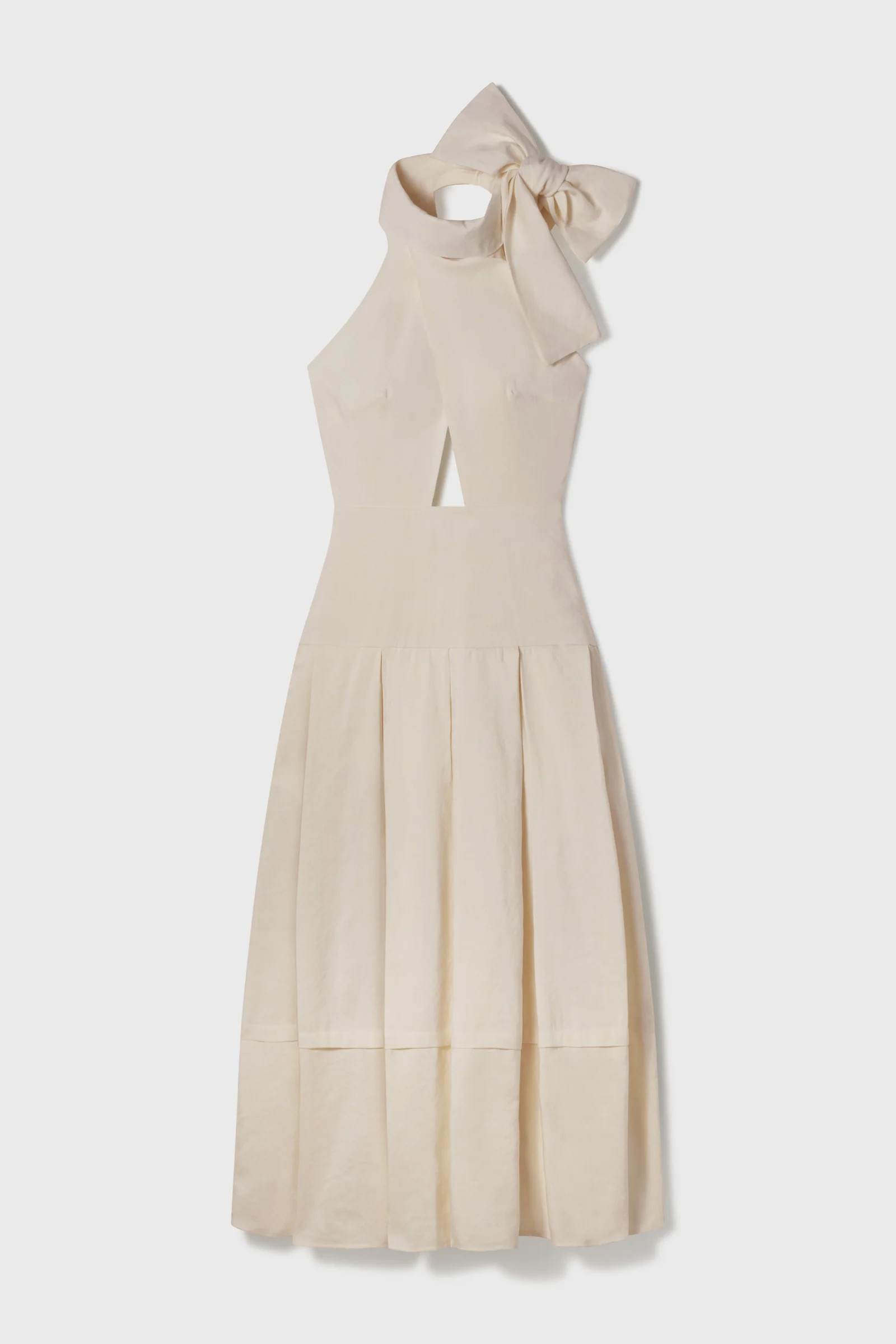 Ginger Dress - Ivory Silk & Hemp | Heidi Merrick