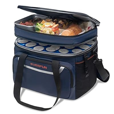 EVERFUN Small Compact Cooler Bag 24/48 Can Insulated Lunch Box Double… | Amazon (US)